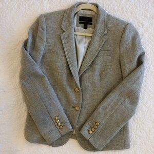 Gray Wool Herringbone J.Crew Schoolboy blazer